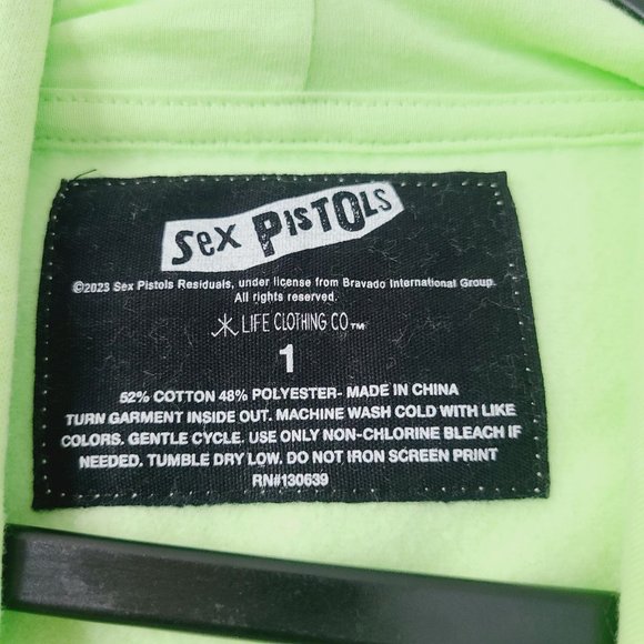 Torrid Sex Pistols Cozy Fleece Crop Hoodie Sweater Plus Size 1X Green - Picture 5 of 6